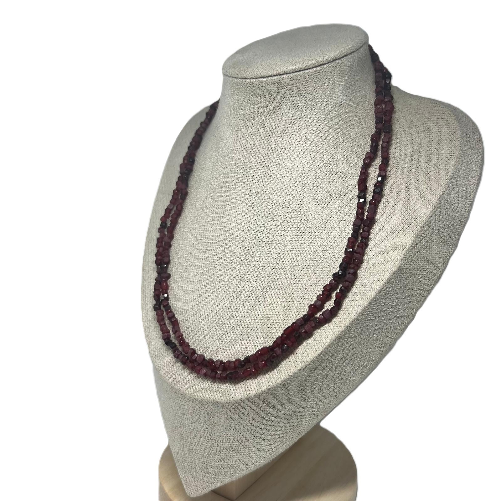 Vintage Granat Edelsteinkette 