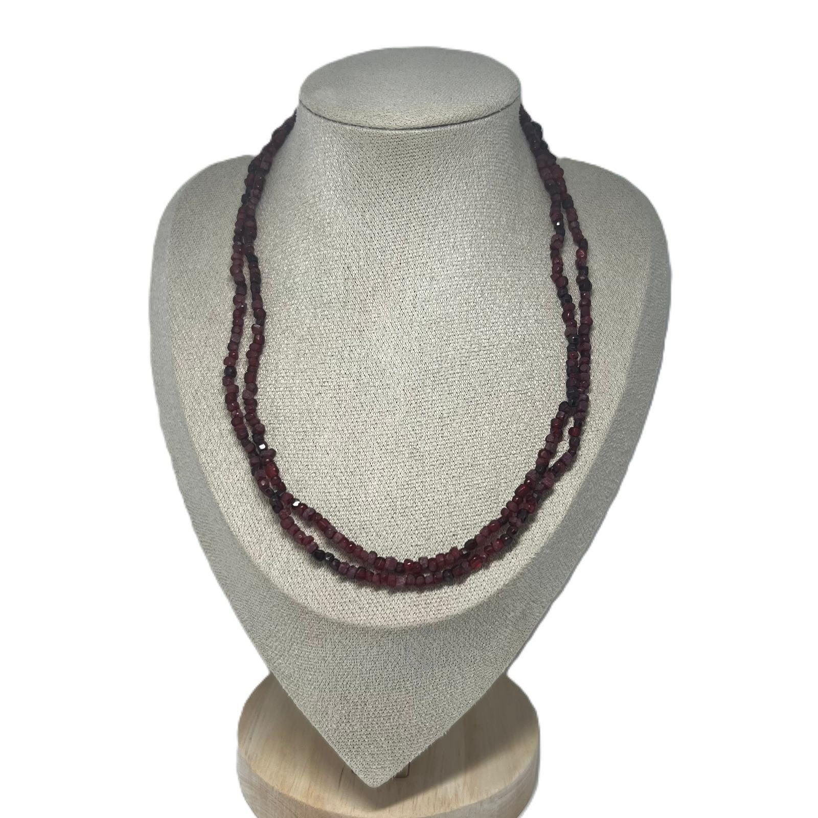 Vintage Granat Edelsteinkette 