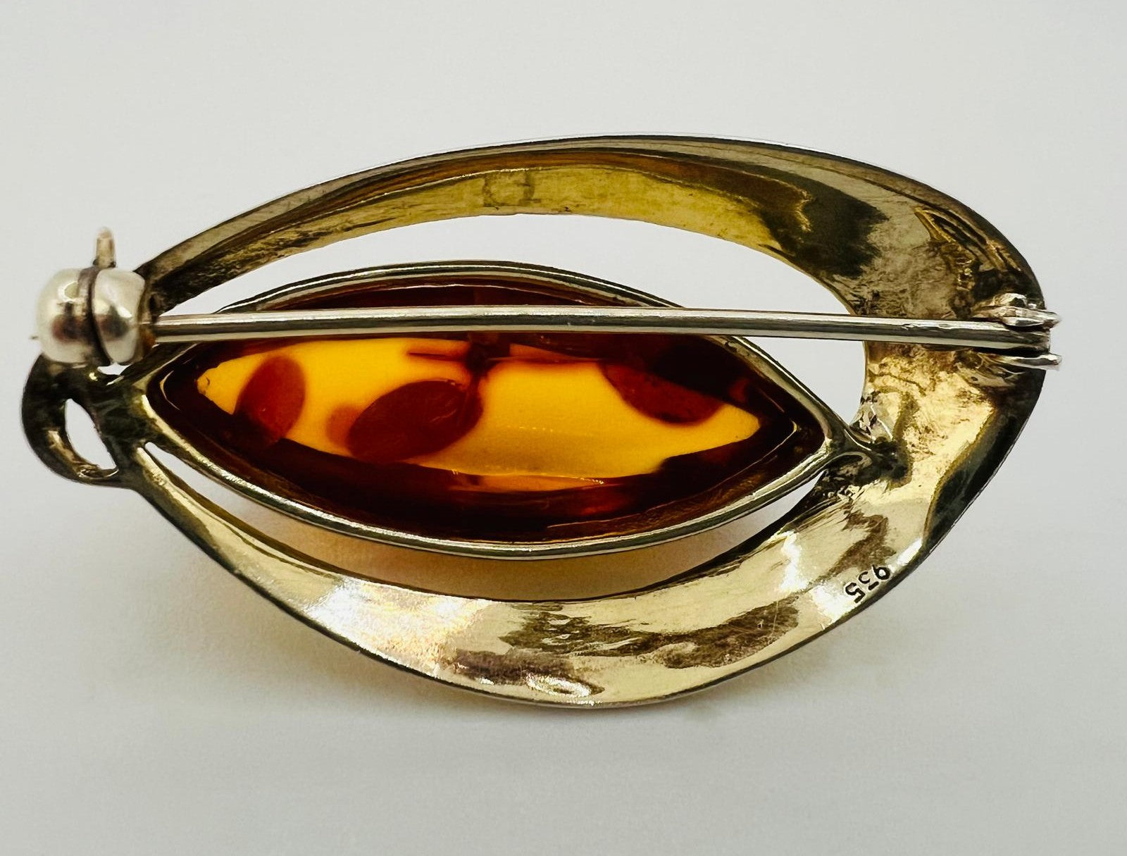 Elegante 935er Silber-Brosche Anhänger