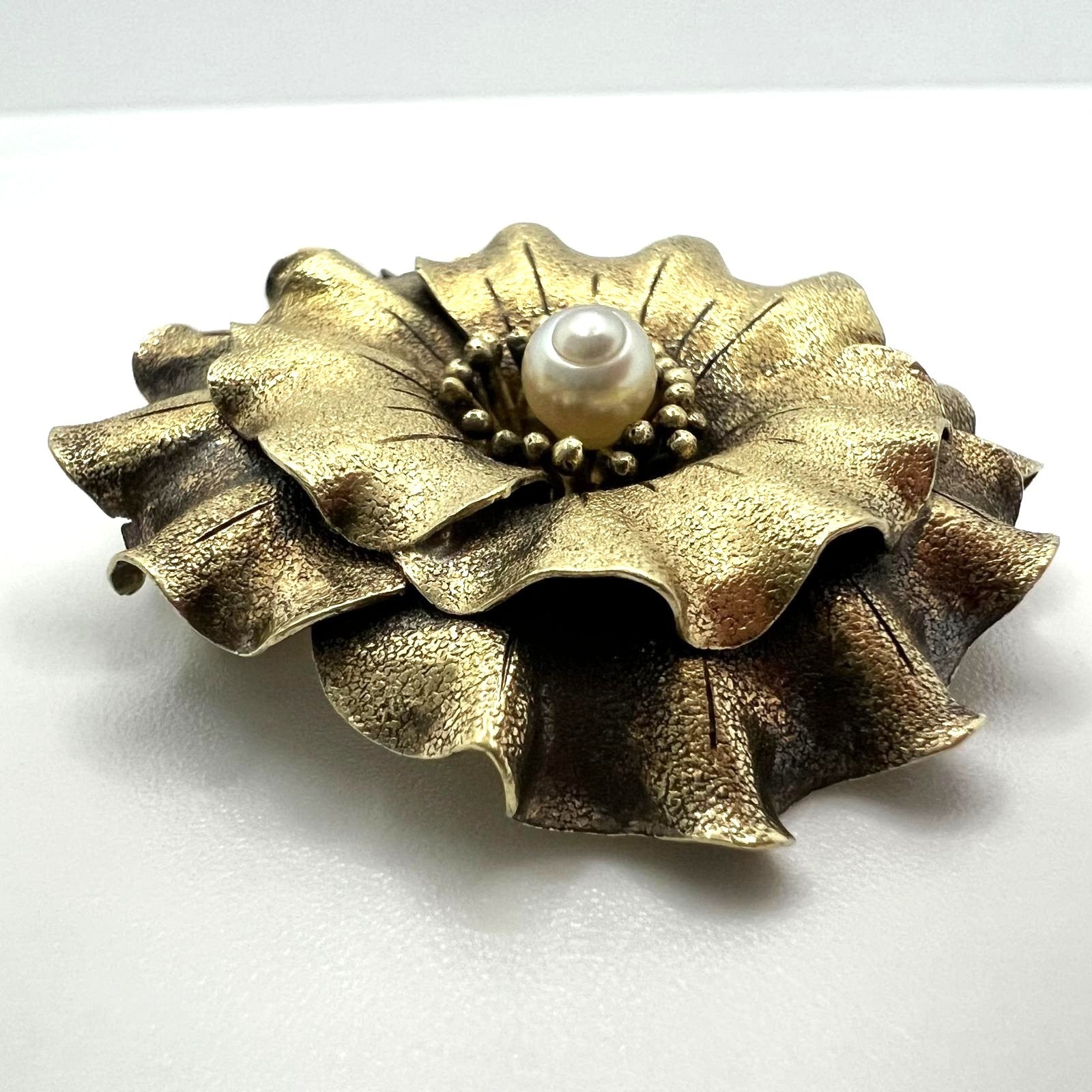 Vintage 1950er/60er Blüten-Brosche & Anhänger