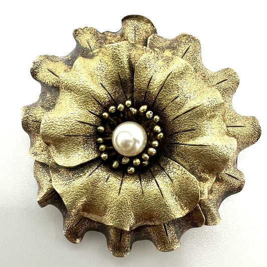 Vintage 1950er/60er Blüten-Brosche & Anhänger