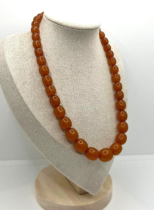 Antike Honigbernstein-Kette 