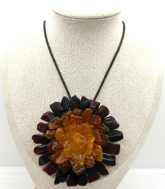 Boho Naturbernstein Kette 