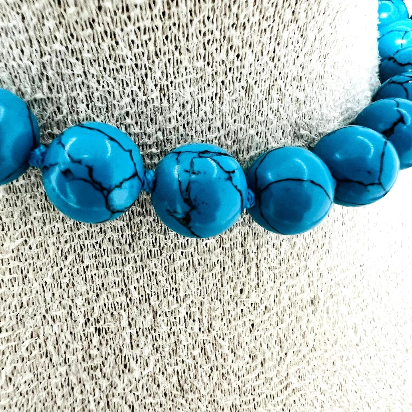 Vintage Luxus Kette 79cm Howlith 