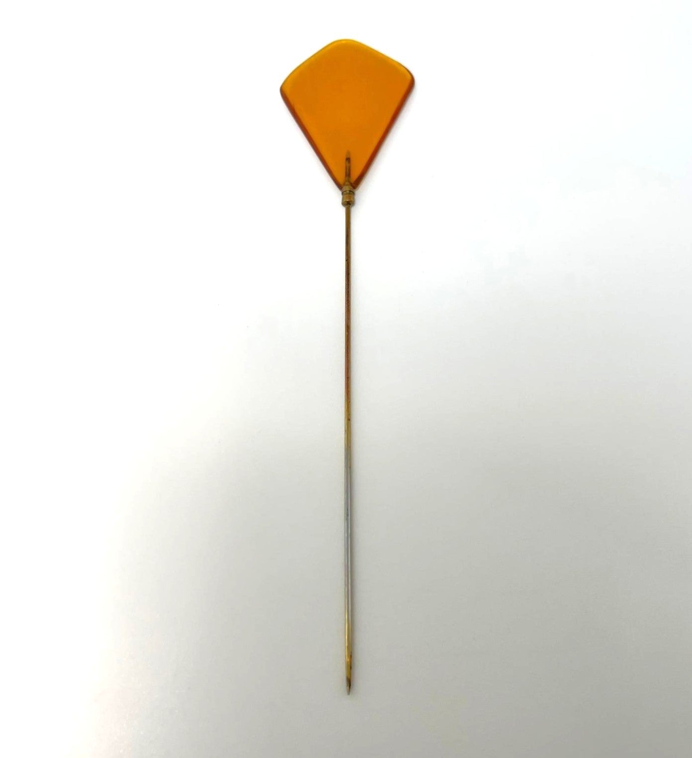Antike XXL Hutnadel Bernstein Butterscotch