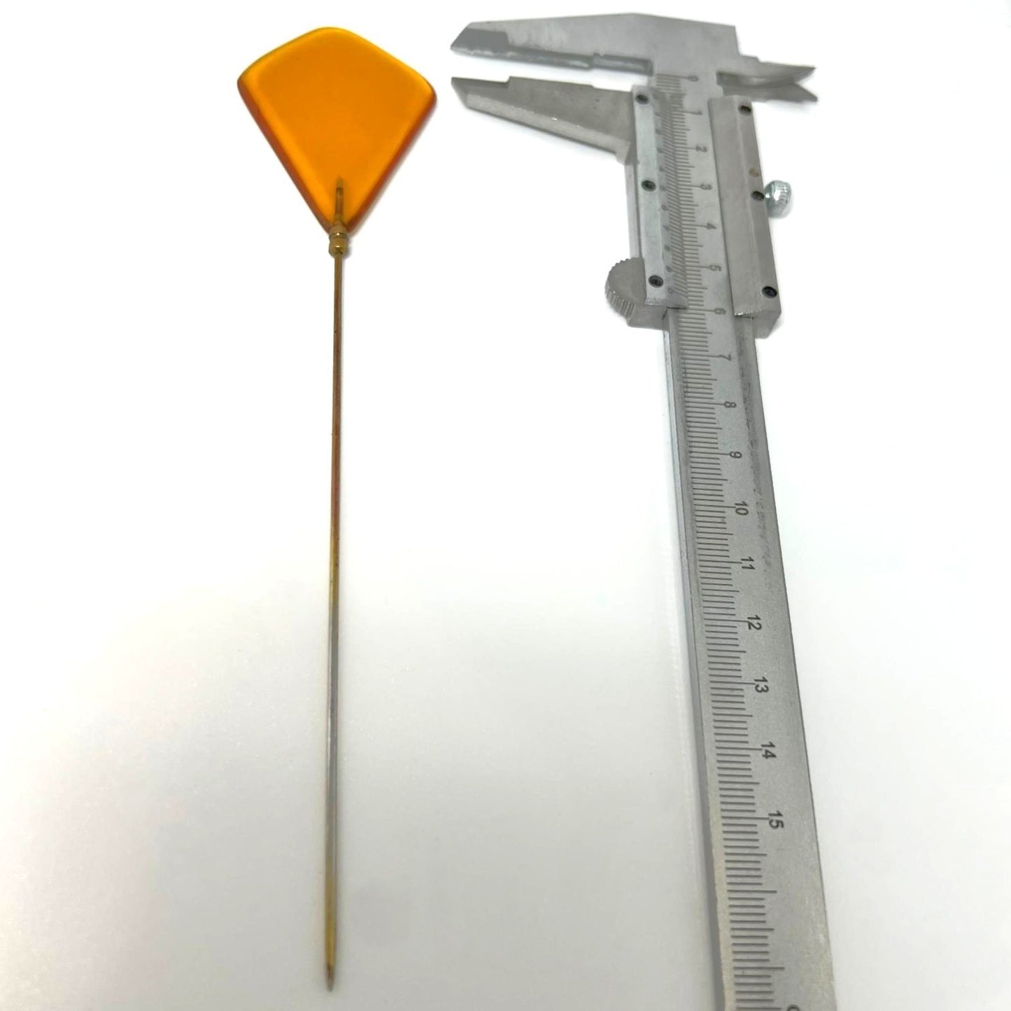 Antike XXL Hutnadel Bernstein Butterscotch