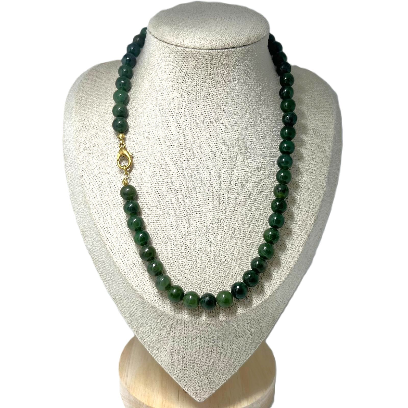 Vintage Jade-Kette (Nephrit)