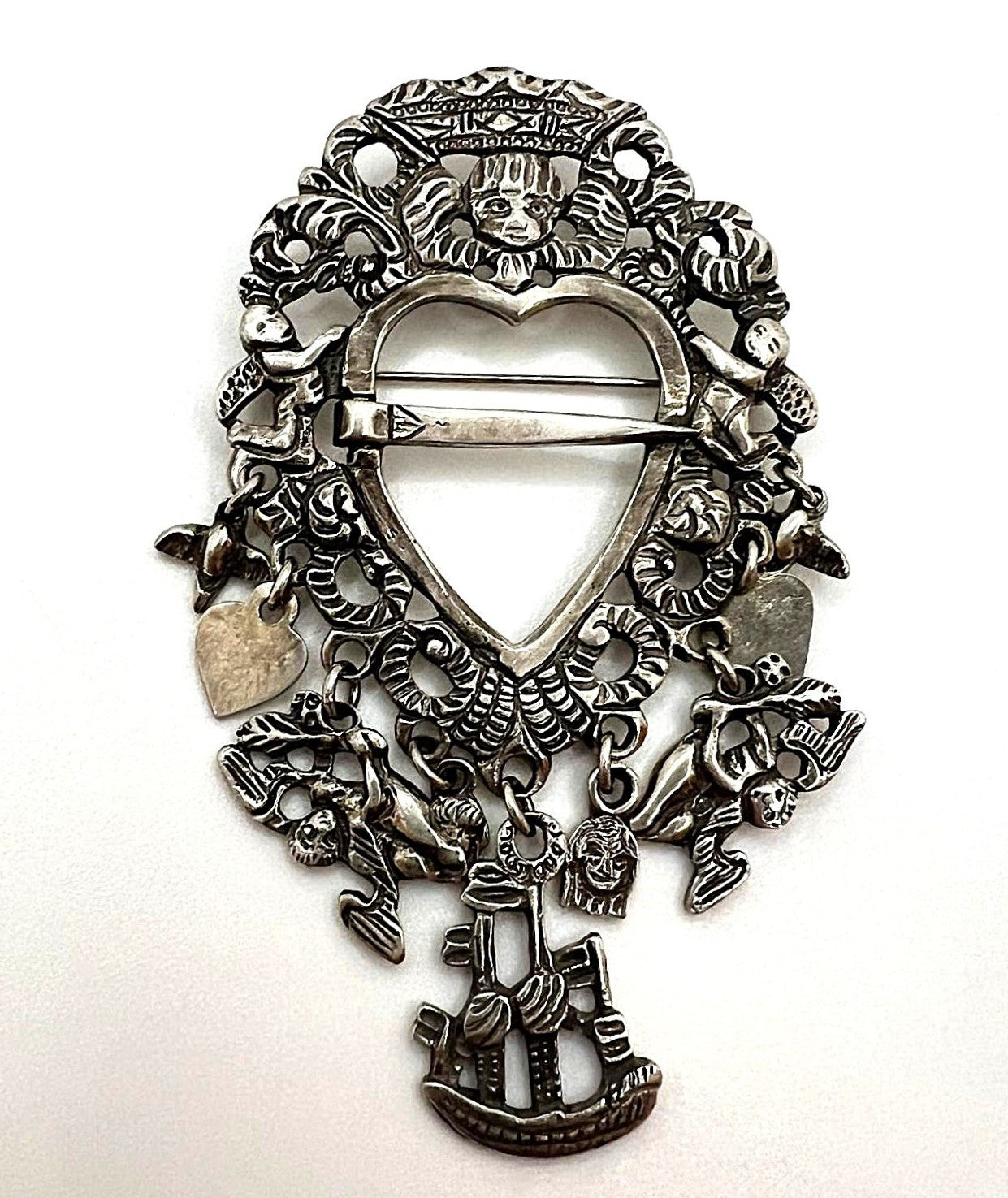  925er Silber Brosche Anhänger