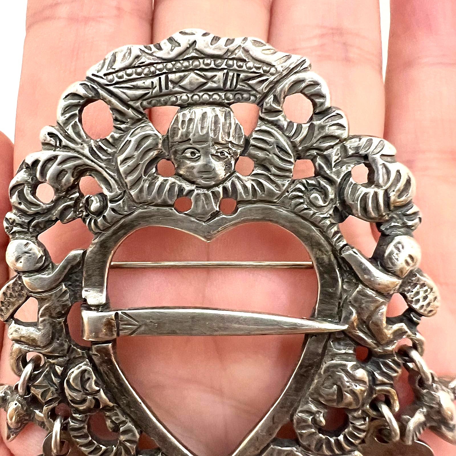  925er Silber Brosche Anhänger