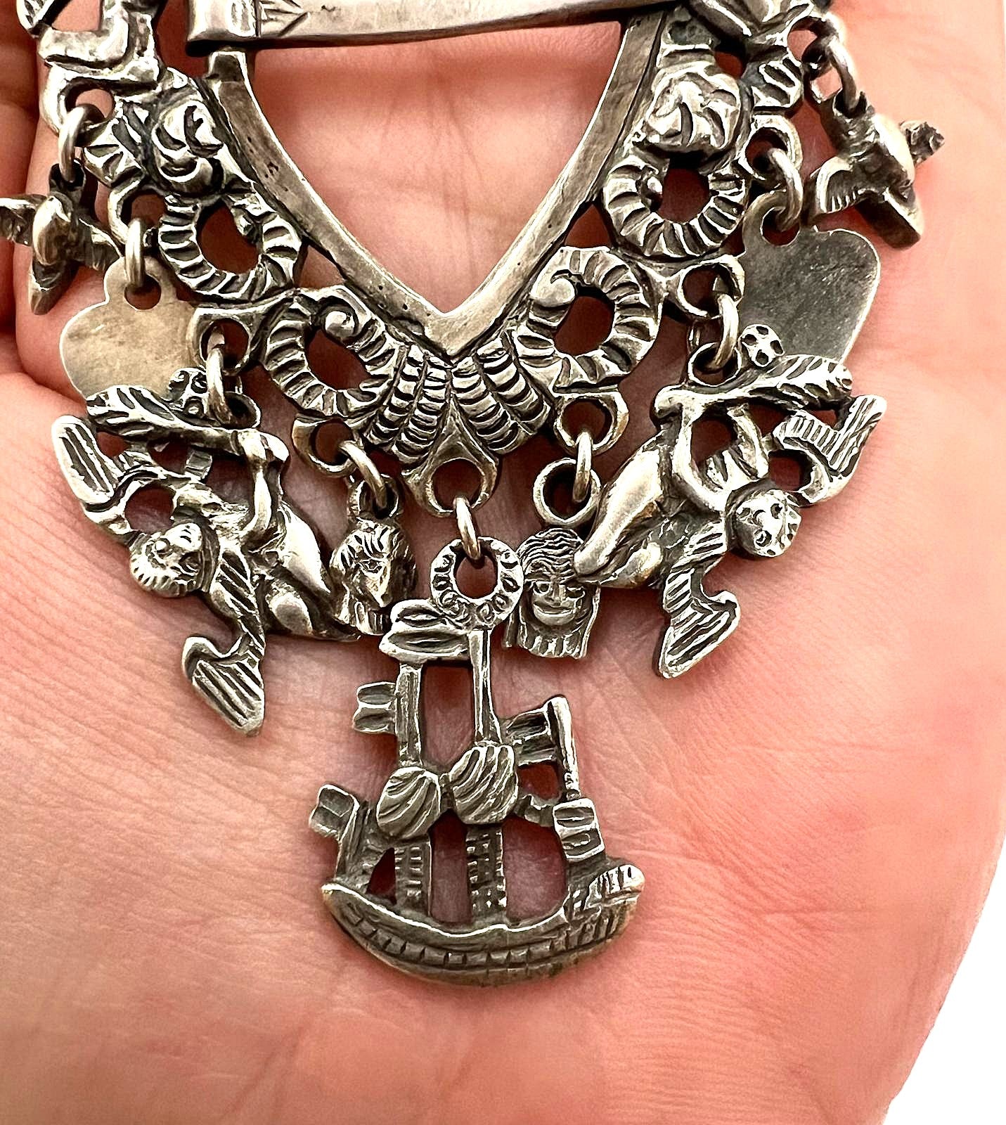  925er Silber Brosche Anhänger