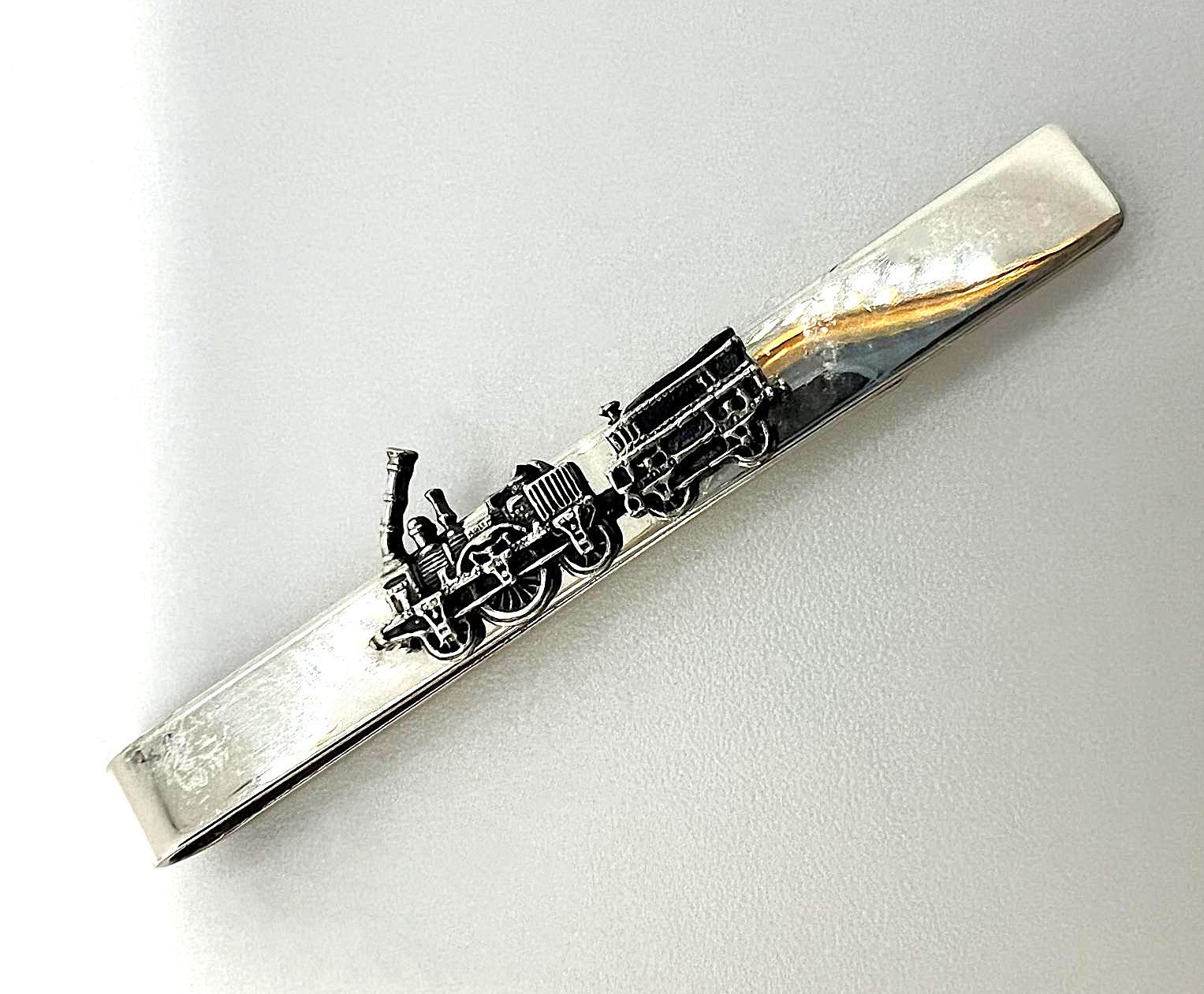 925er Silber Krawattenhalter Dampflok