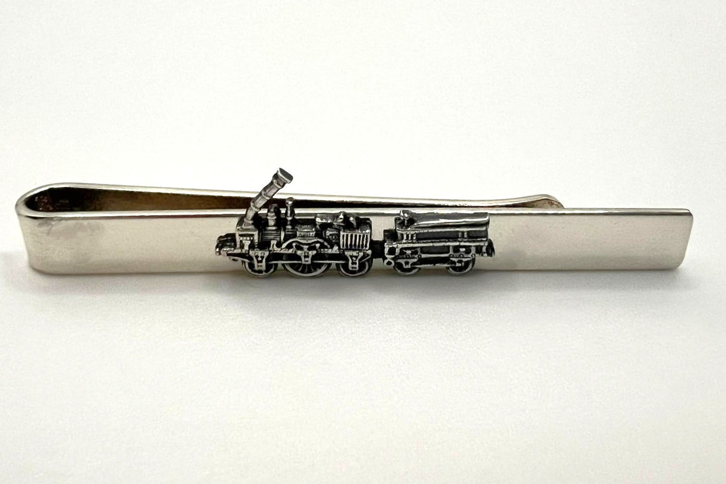 925er Silber Krawattenhalter Dampflok