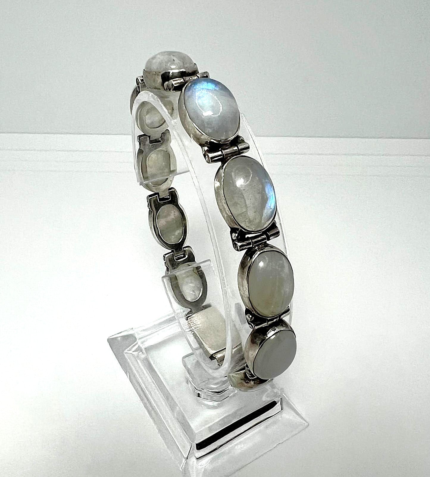 925 Silber Armband Vintage Mondstein