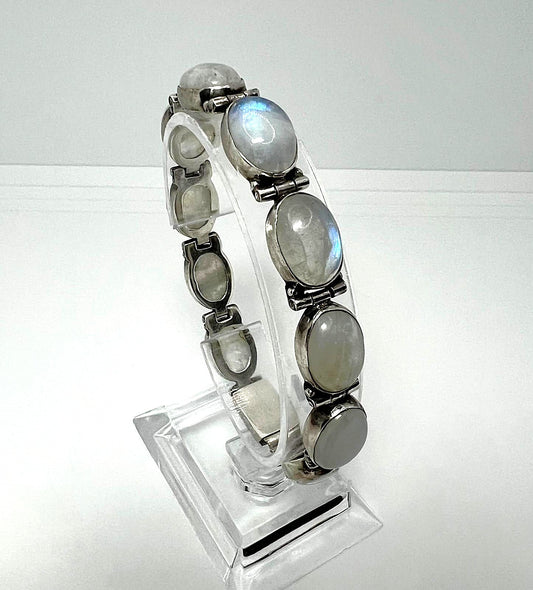 925 Silber Armband Vintage Mondstein