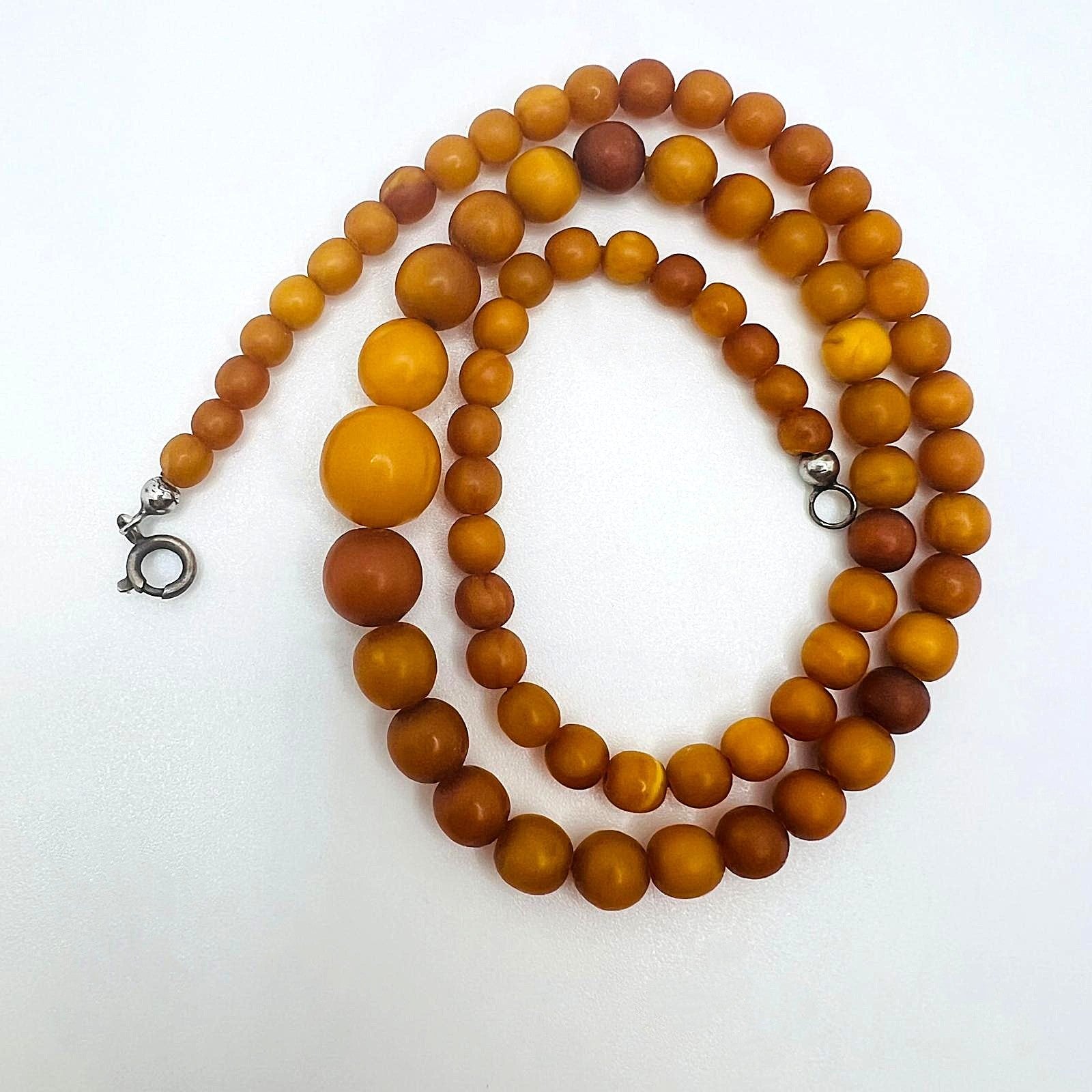Antike Butterscotch Bernstein Kette