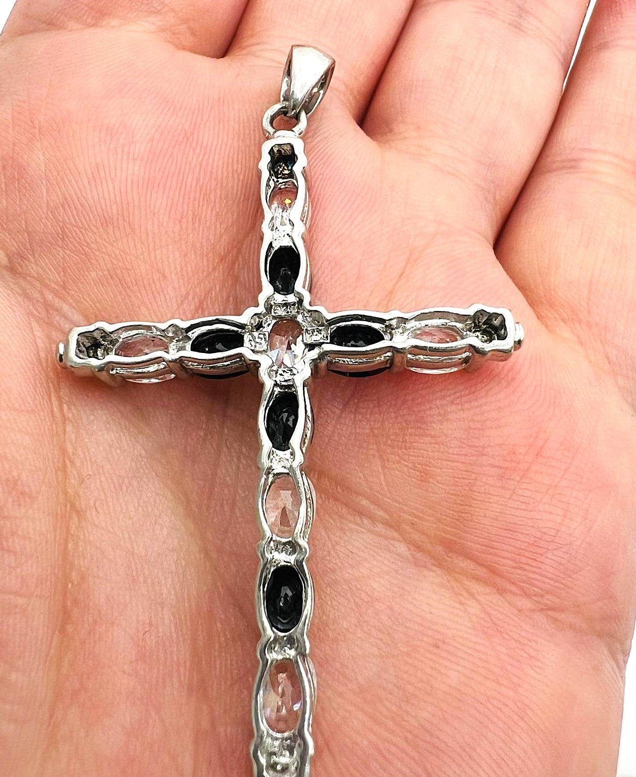 Großes XL Kreuz Anhänger 925 Silber 