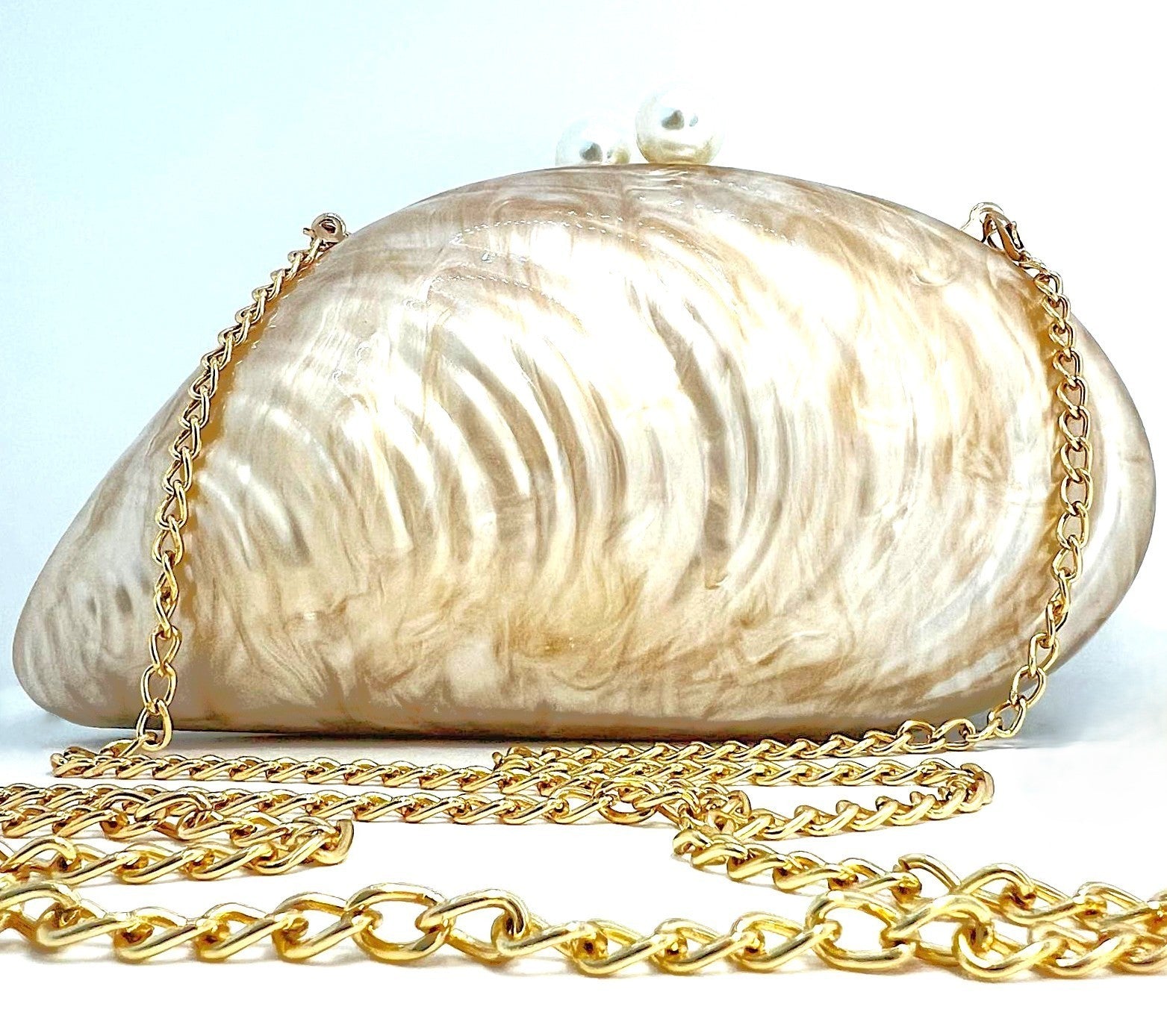 Luxus Perlmutt Clutch 