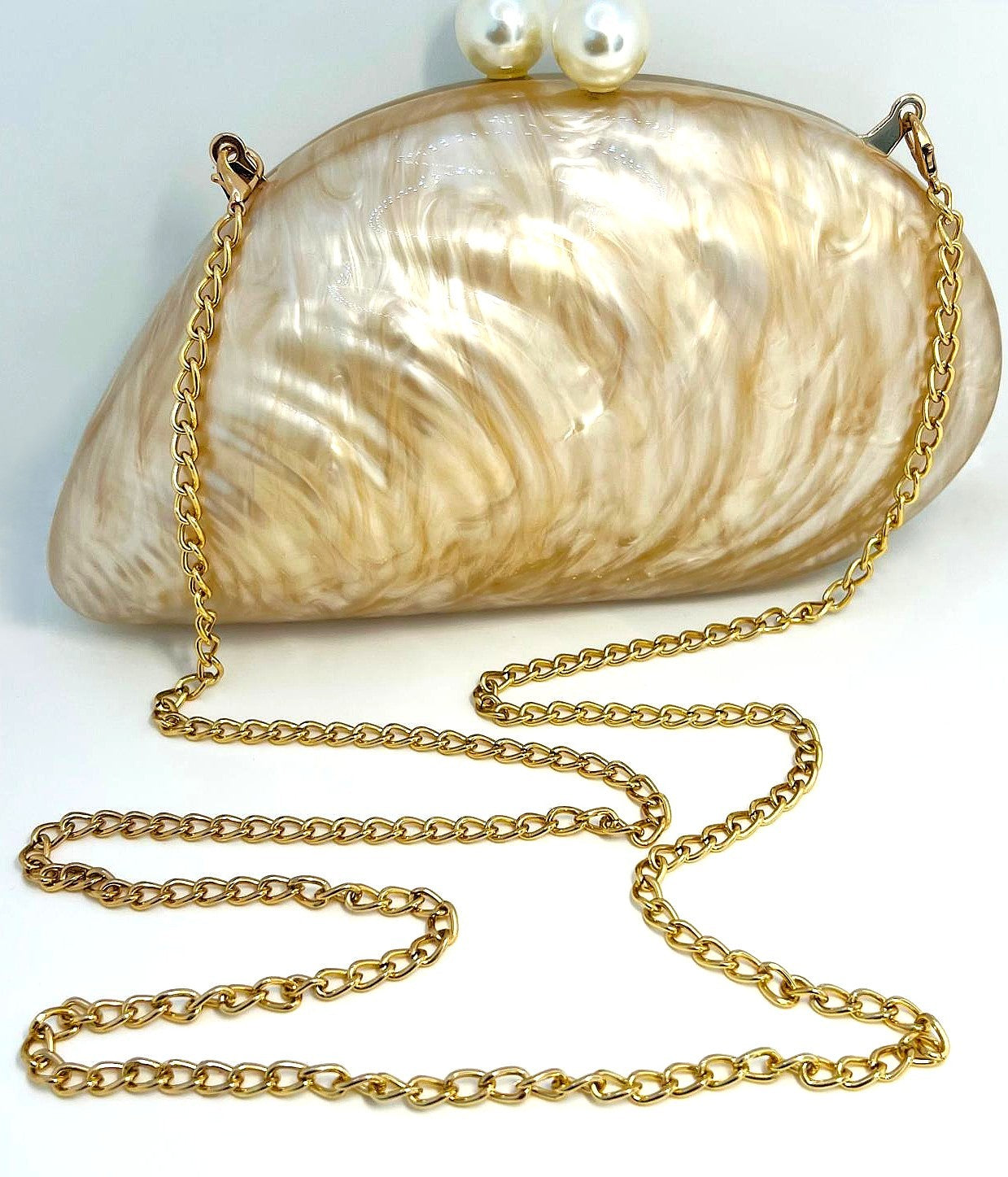 Luxus Perlmutt Clutch 