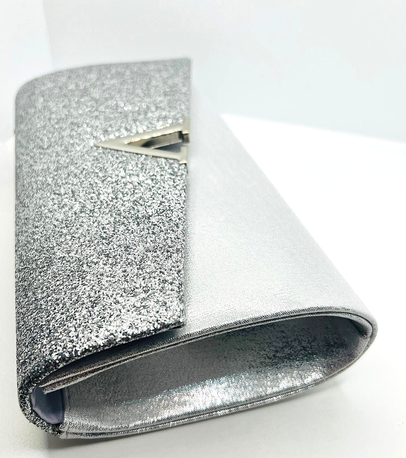 Luxuriöse silberne Glitzer Clutch 