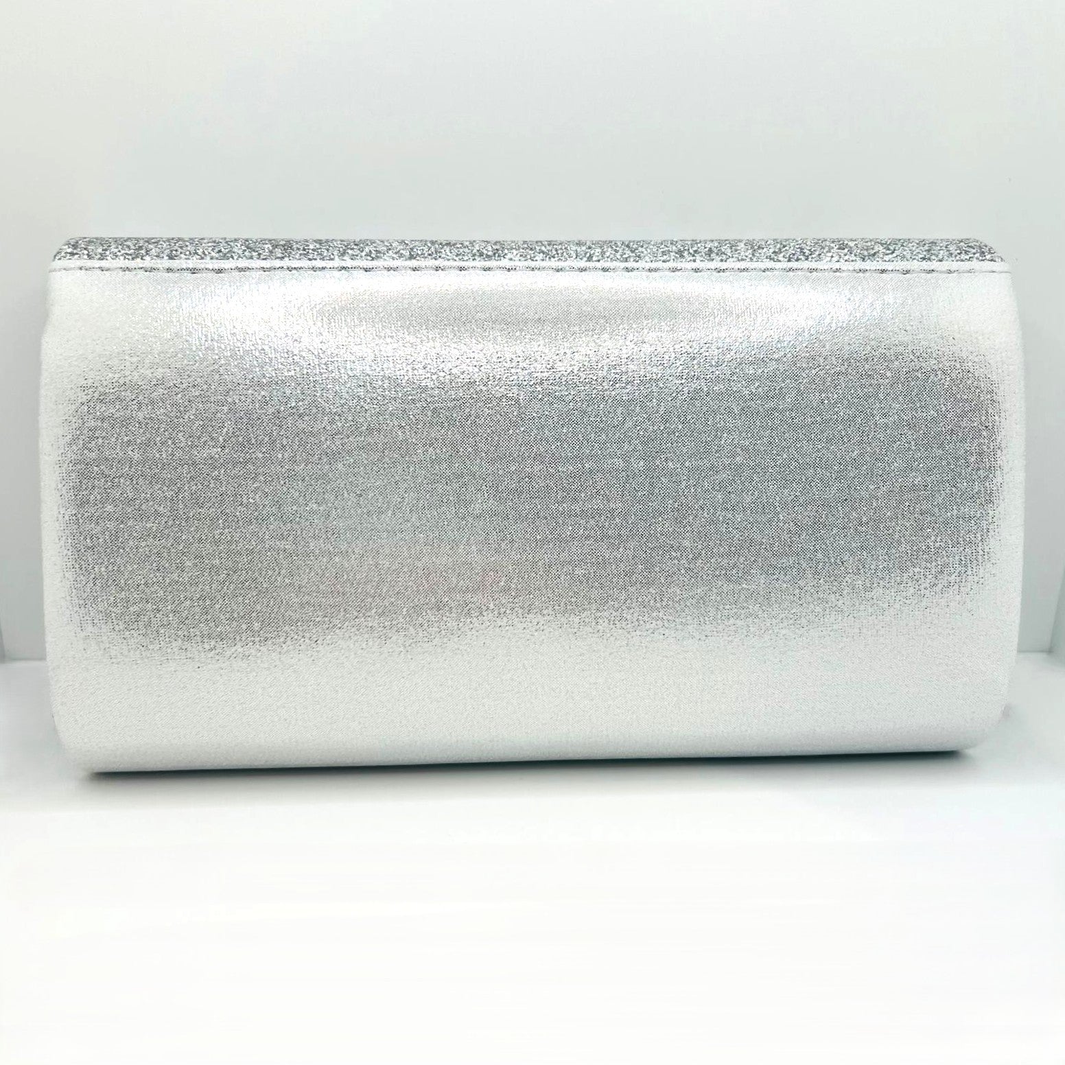 Luxuriöse silberne Glitzer Clutch 