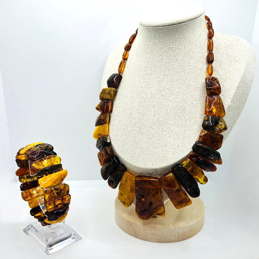 Natur Bernstein Collier + Armband
