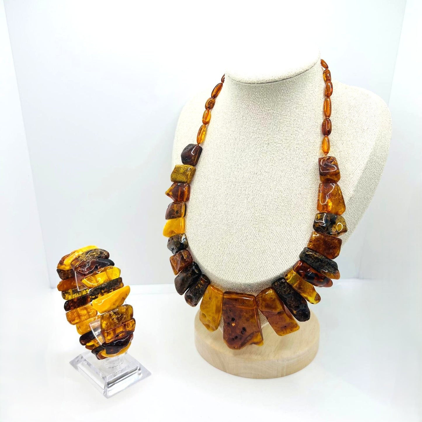 Natur Bernstein Collier + Armband