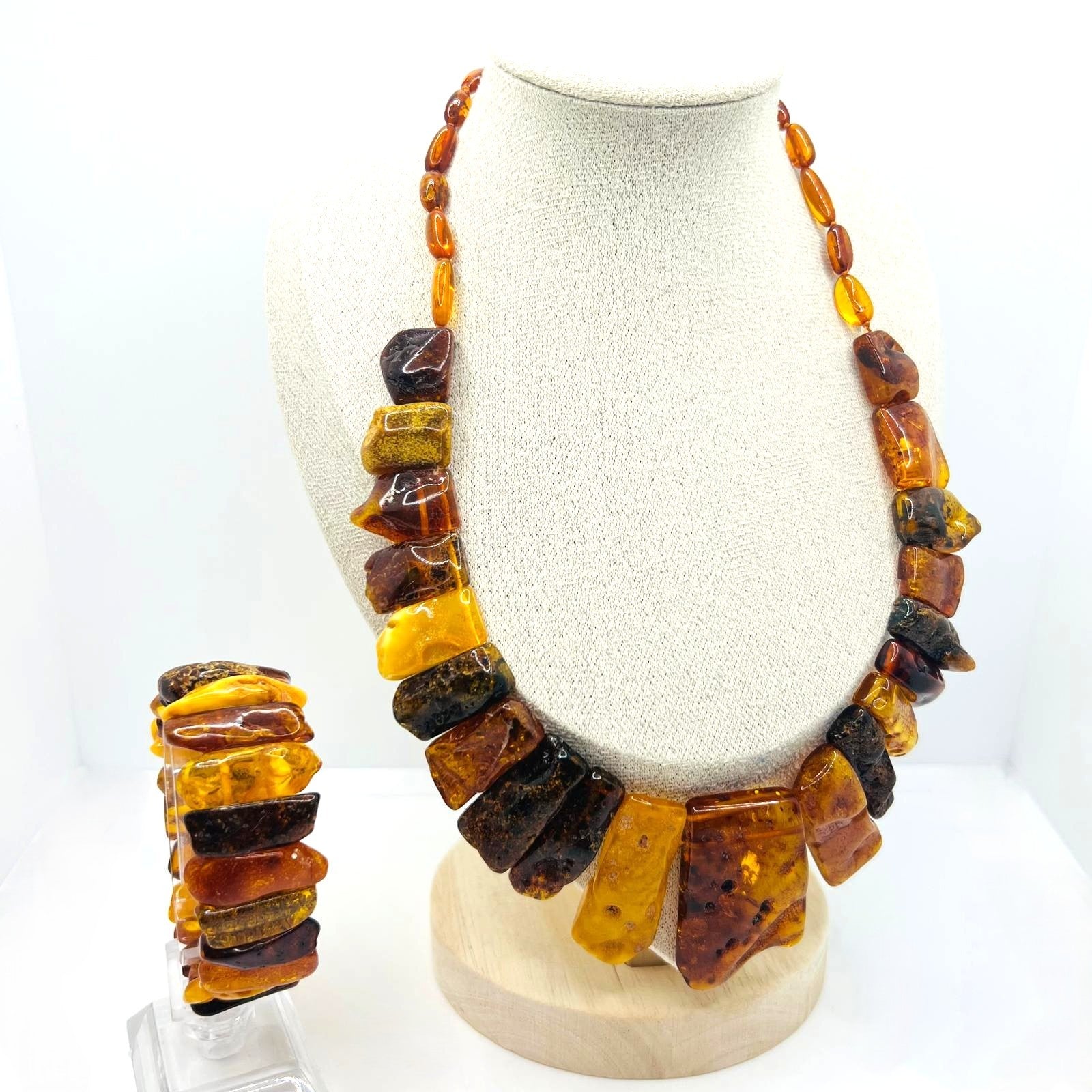 Natur Bernstein Collier + Armband