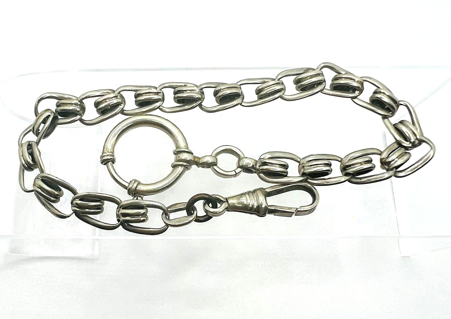 Antike Uhrenkette Silber Jugendstil