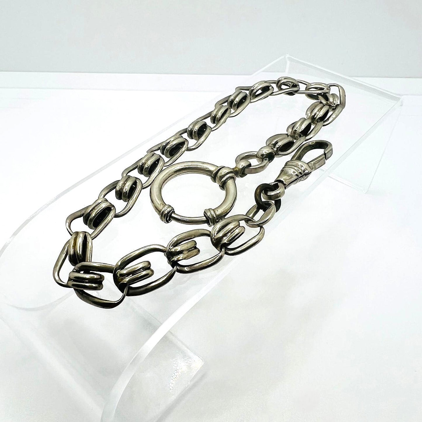 Antike Uhrenkette Silber Jugendstil