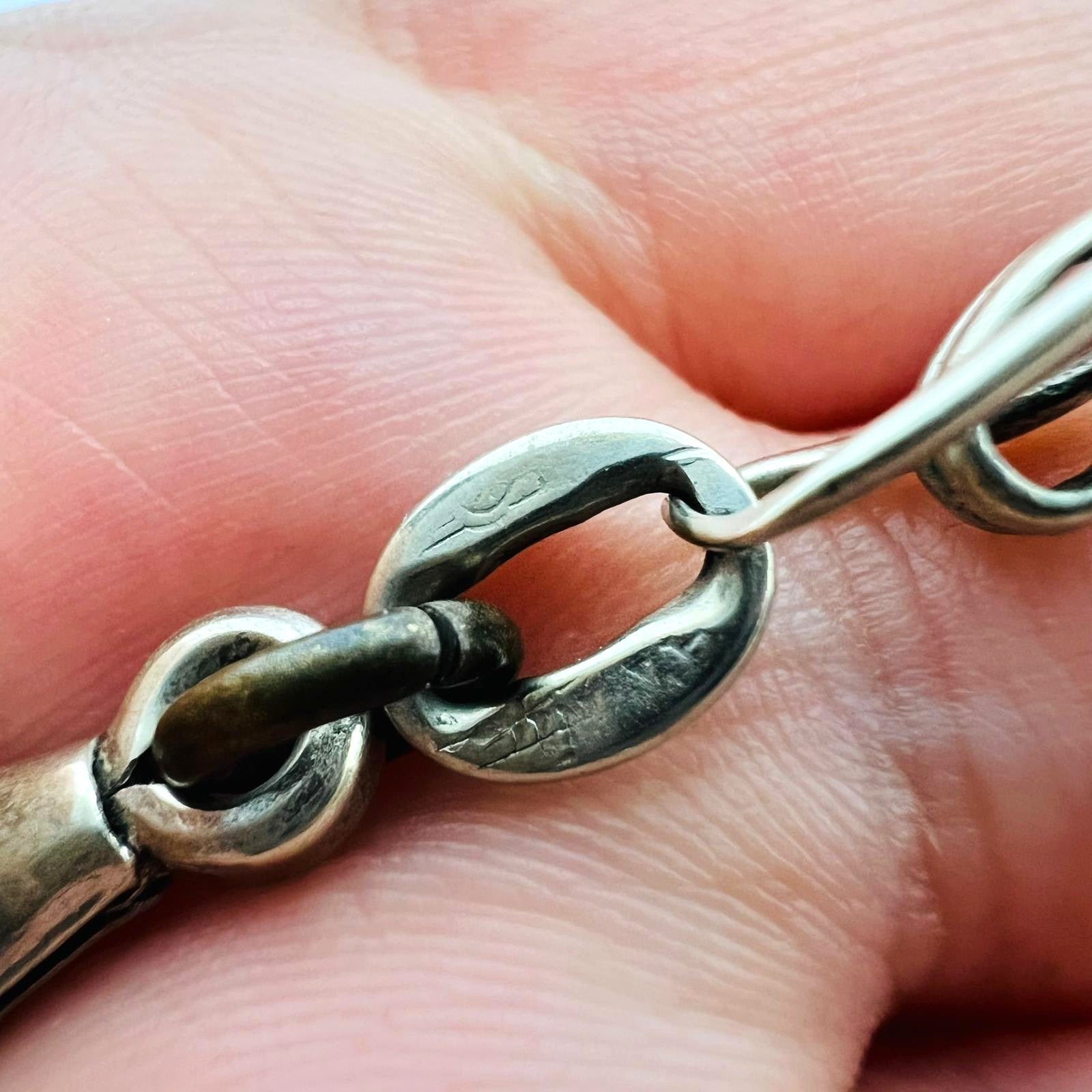 Antike Uhrenkette Silber Jugendstil