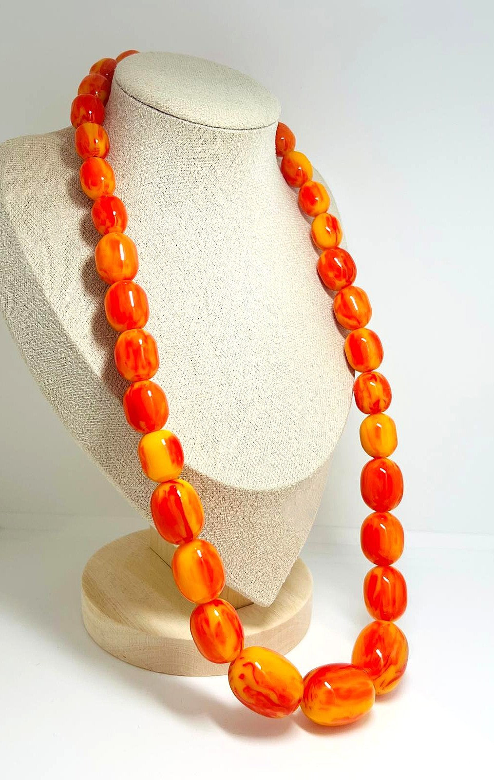 Fire Swirl Bakelite Necklace
