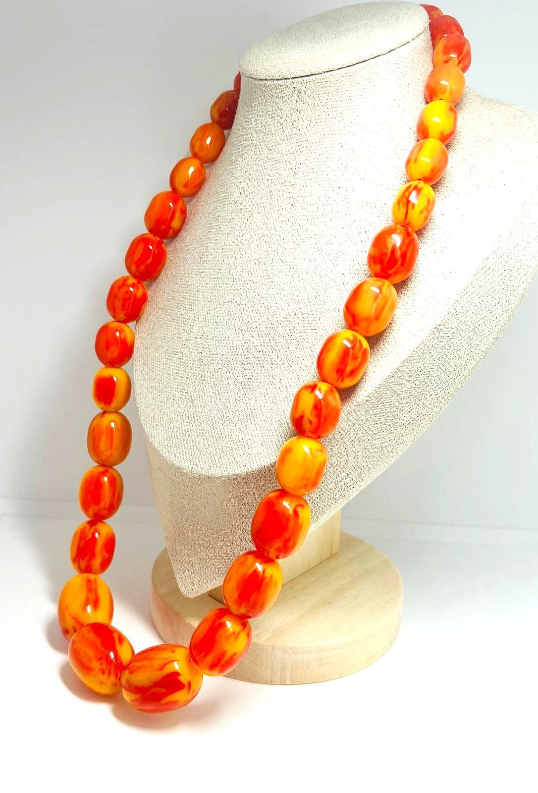 Fire Swirl Bakelite Necklace