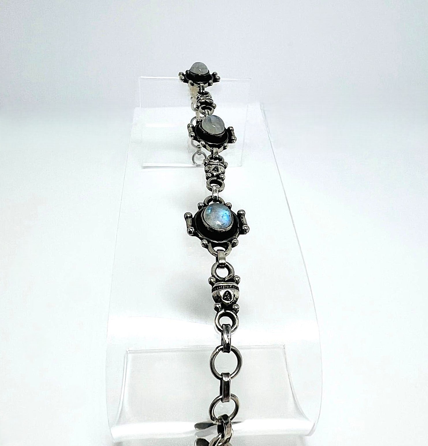 Vintage 925er Silber Armband mit Mondstein 