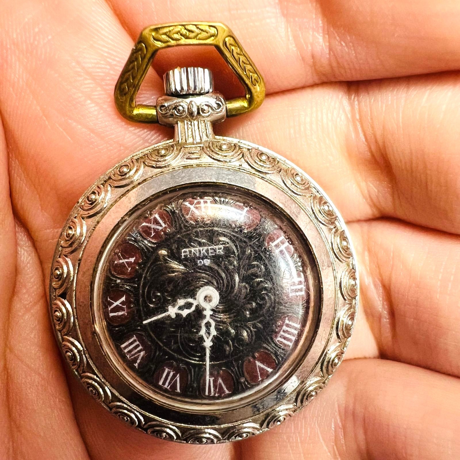 Vintage Anker Anhänger Taschenuhr 