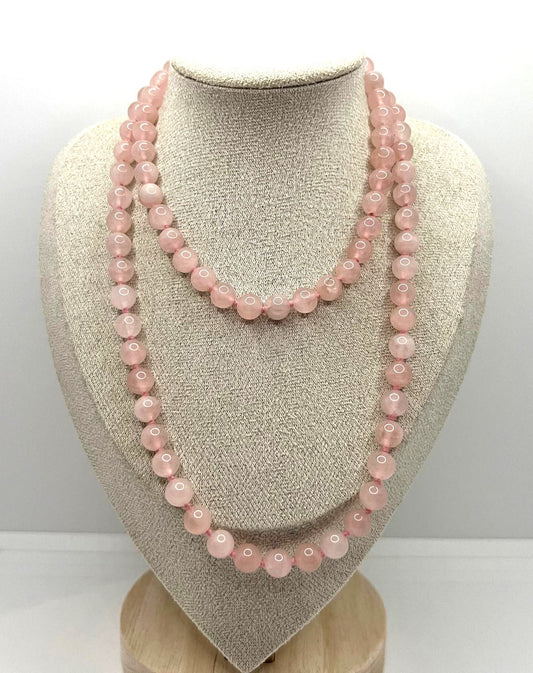 Vintage Rosenquarz Kette