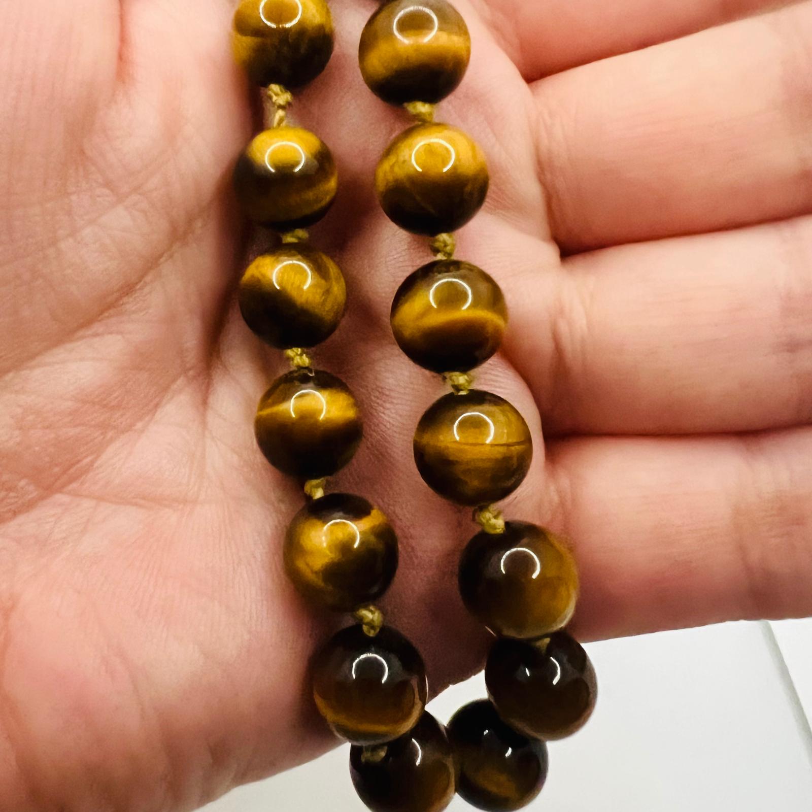 Vintage Tigerauge Kette 