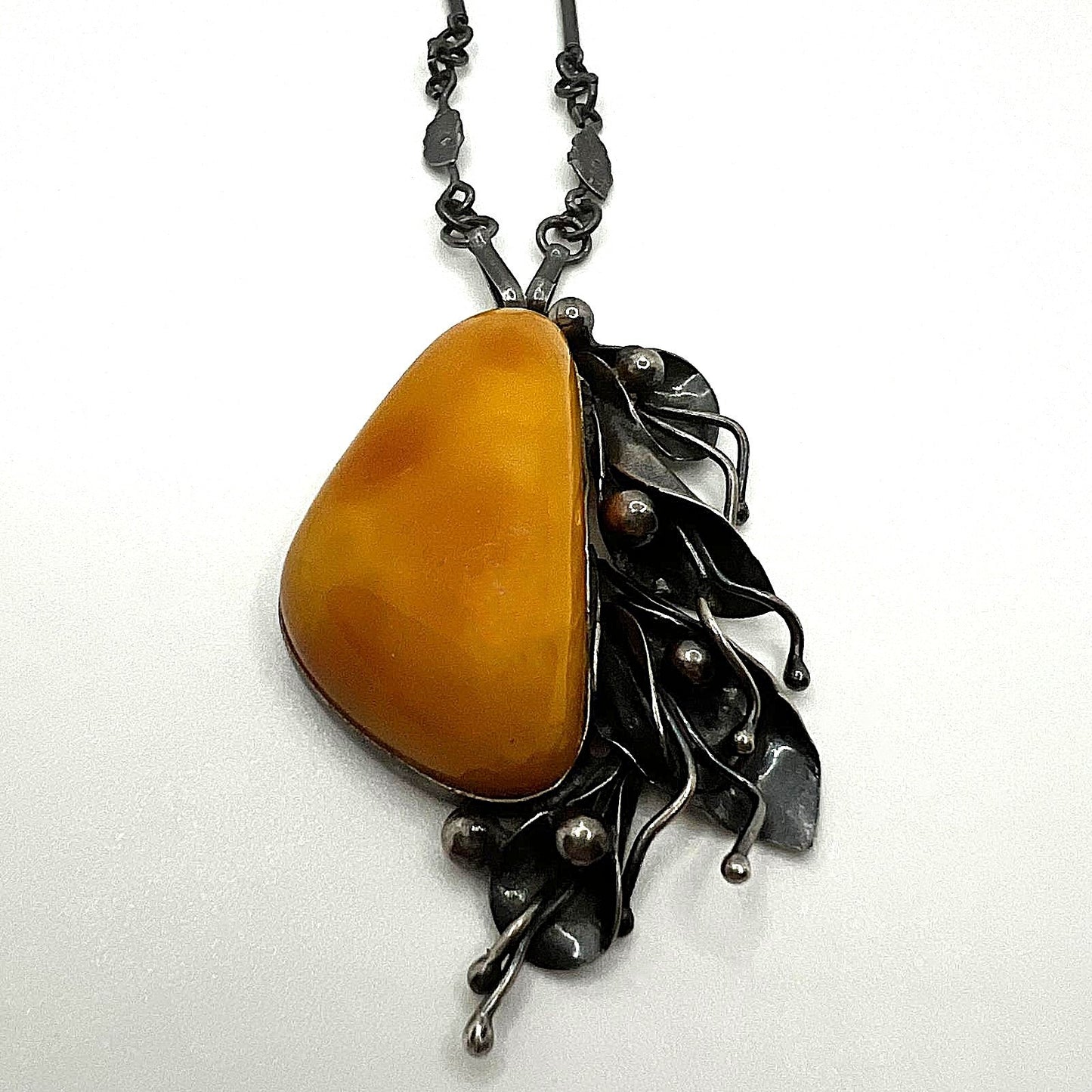 Jugendstil Bernstein Kette