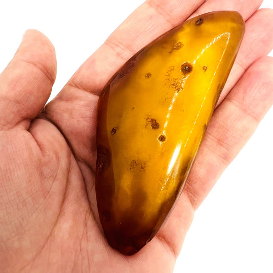 XXL Bernstein Brosche Butterscotch 