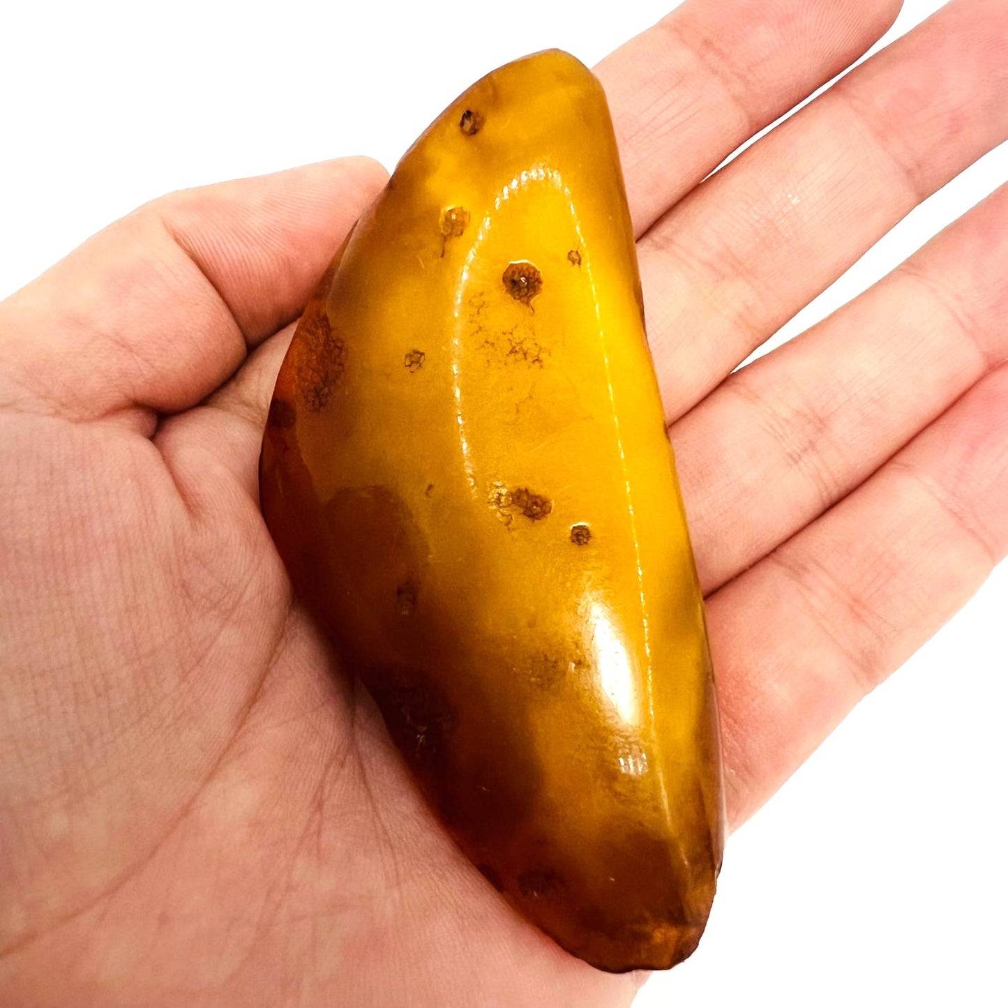 XXL Bernstein Brosche Butterscotch 