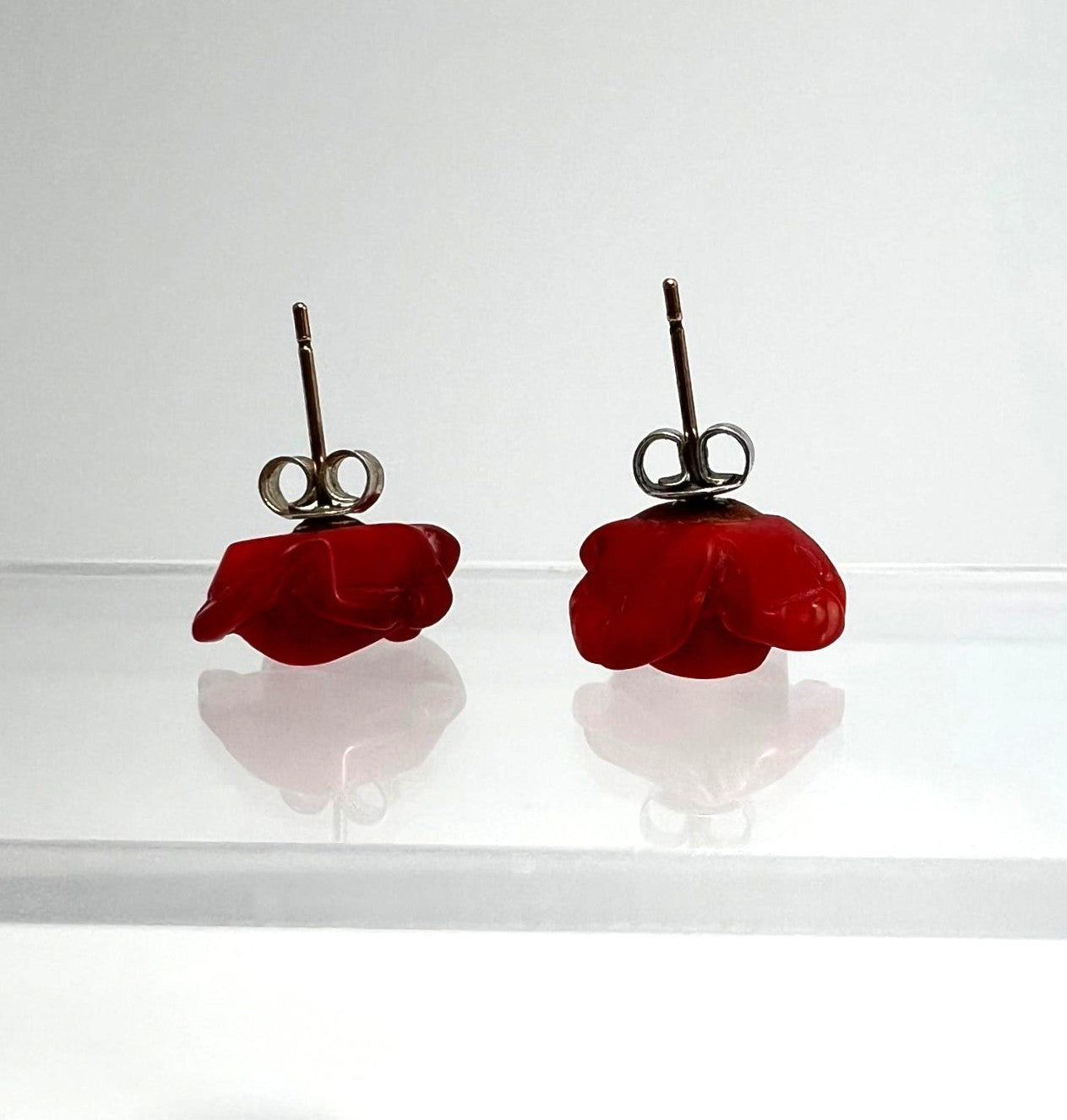  Korallen Ohrstecker