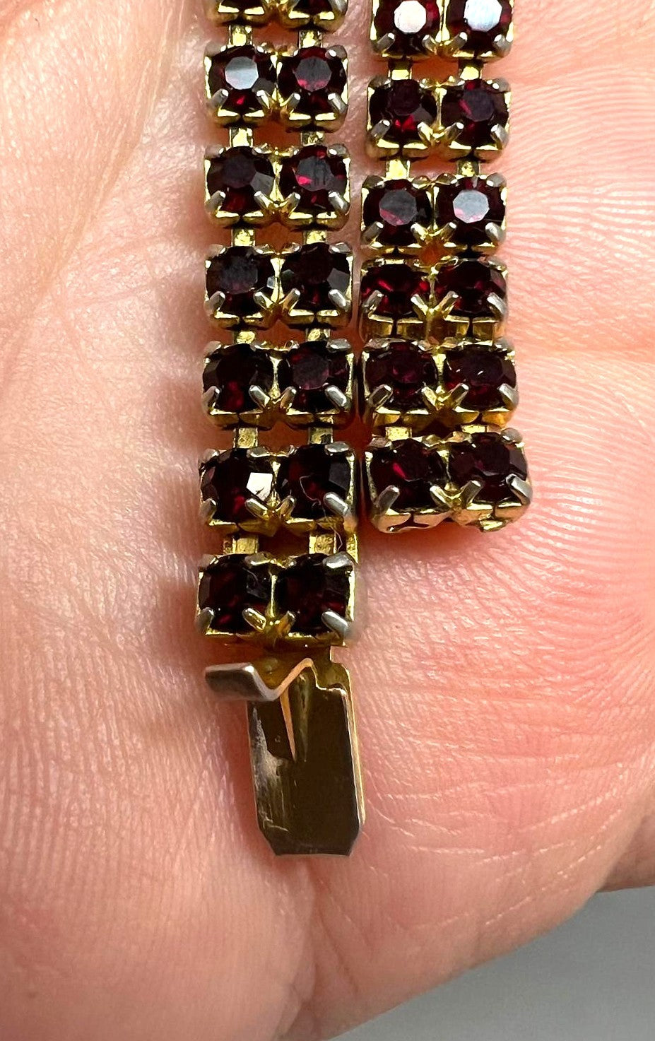 Antikes vergoldetes Granat Armband 