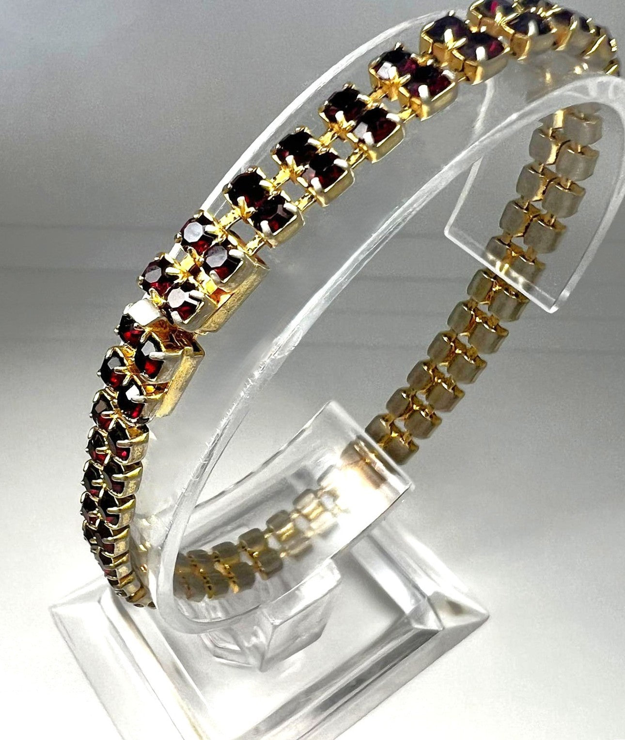 Antikes vergoldetes Granat Armband 