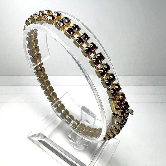 Antikes vergoldetes Granat Armband 