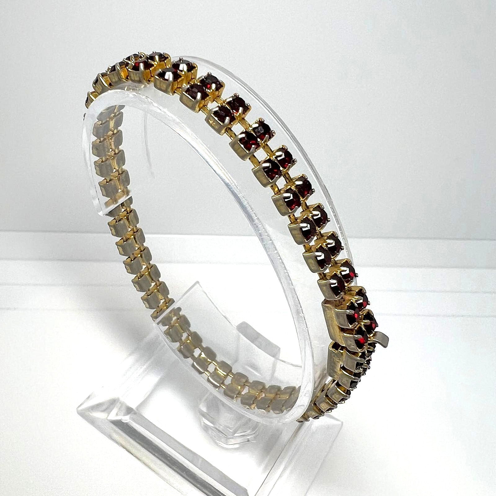 Antikes vergoldetes Granat Armband 