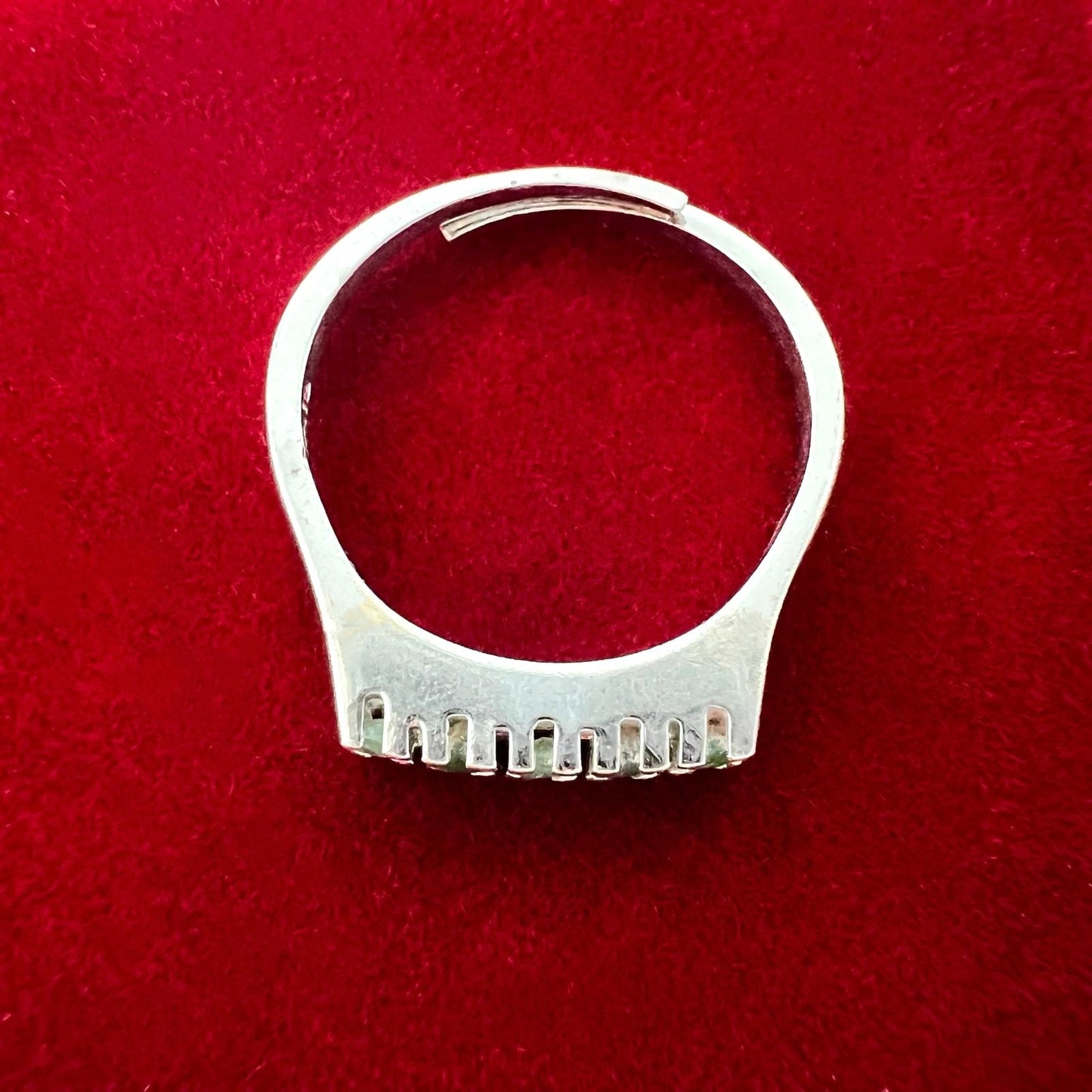 Art Deco Smaragd 835 Silberring