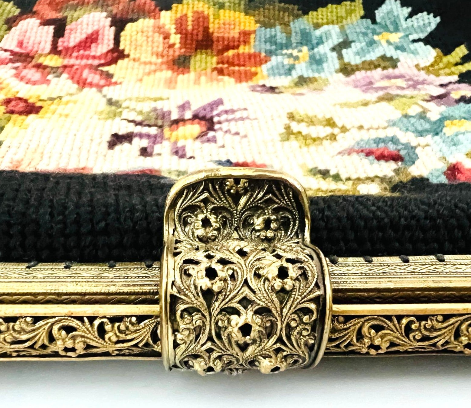Antike Needlepoint Abendtasche 