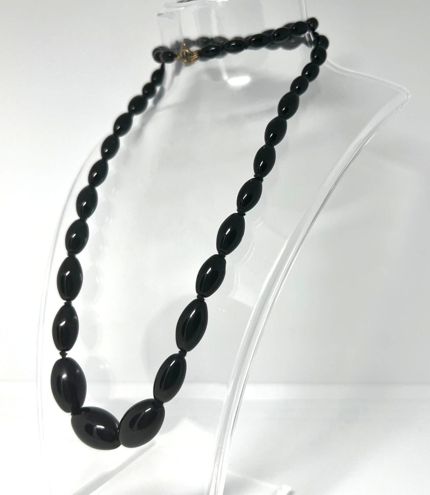 Art-Déco Obsidian Kette 