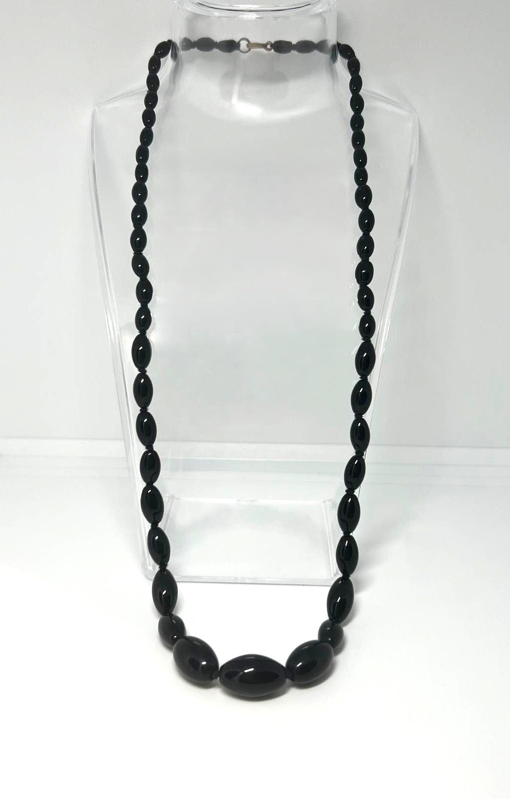 Art-Déco Obsidian Kette 