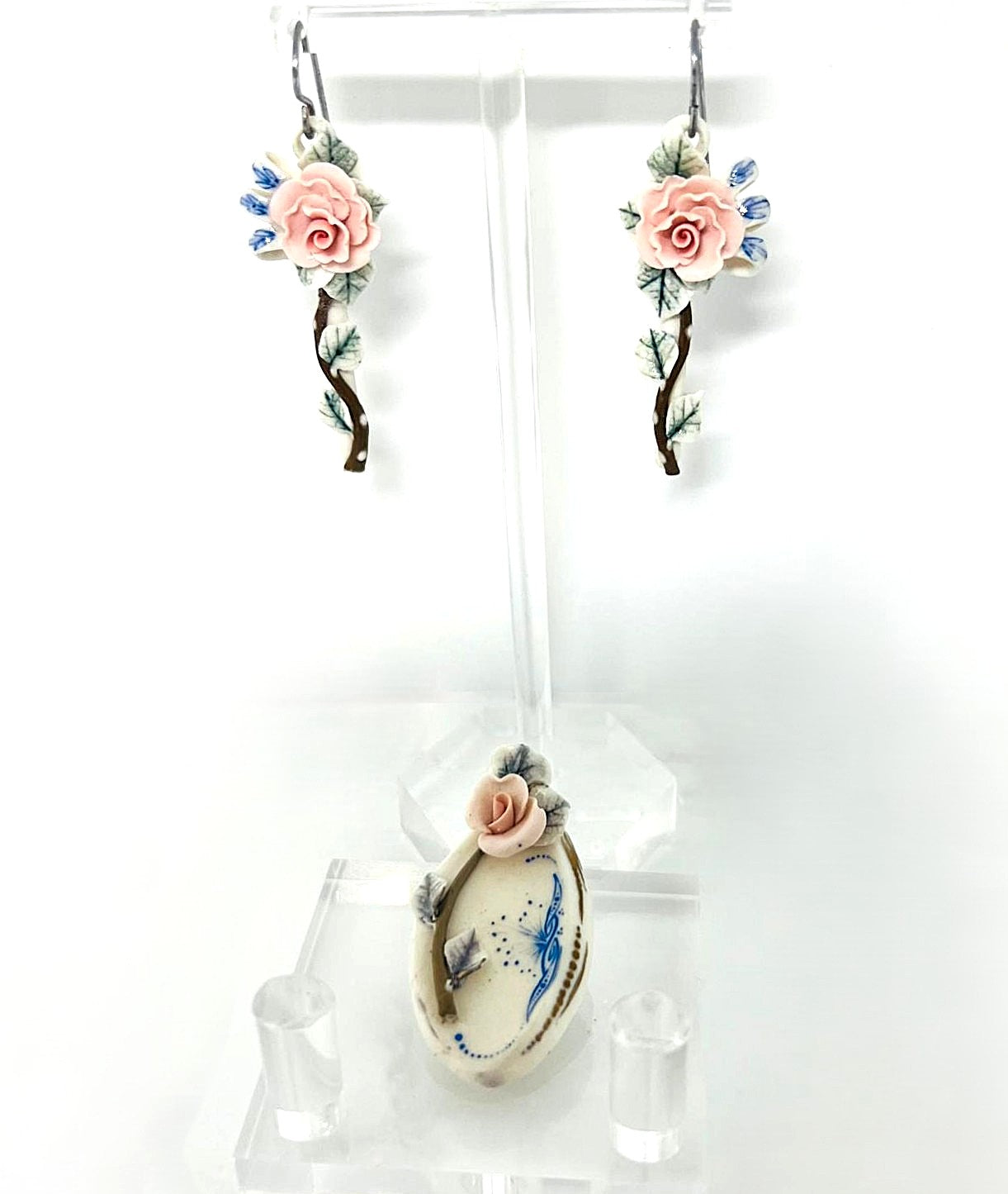 Porzellan Schmuck-Set Rosen 