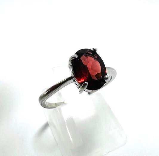 Granat Ring 925 Silber